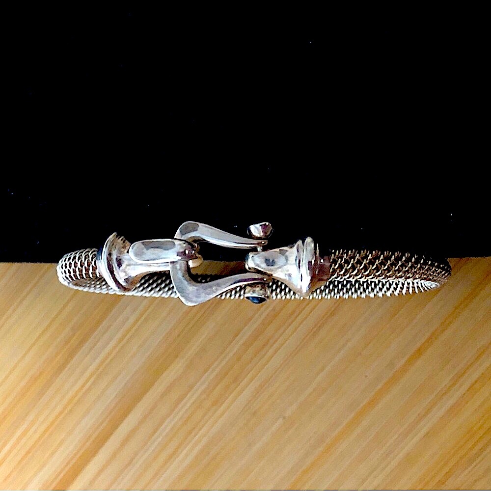 $118  Estate Rope Bracelet   Sterling Silver  Marked ESPO S13 925    22.7 Grams - Picture 6 of 6
